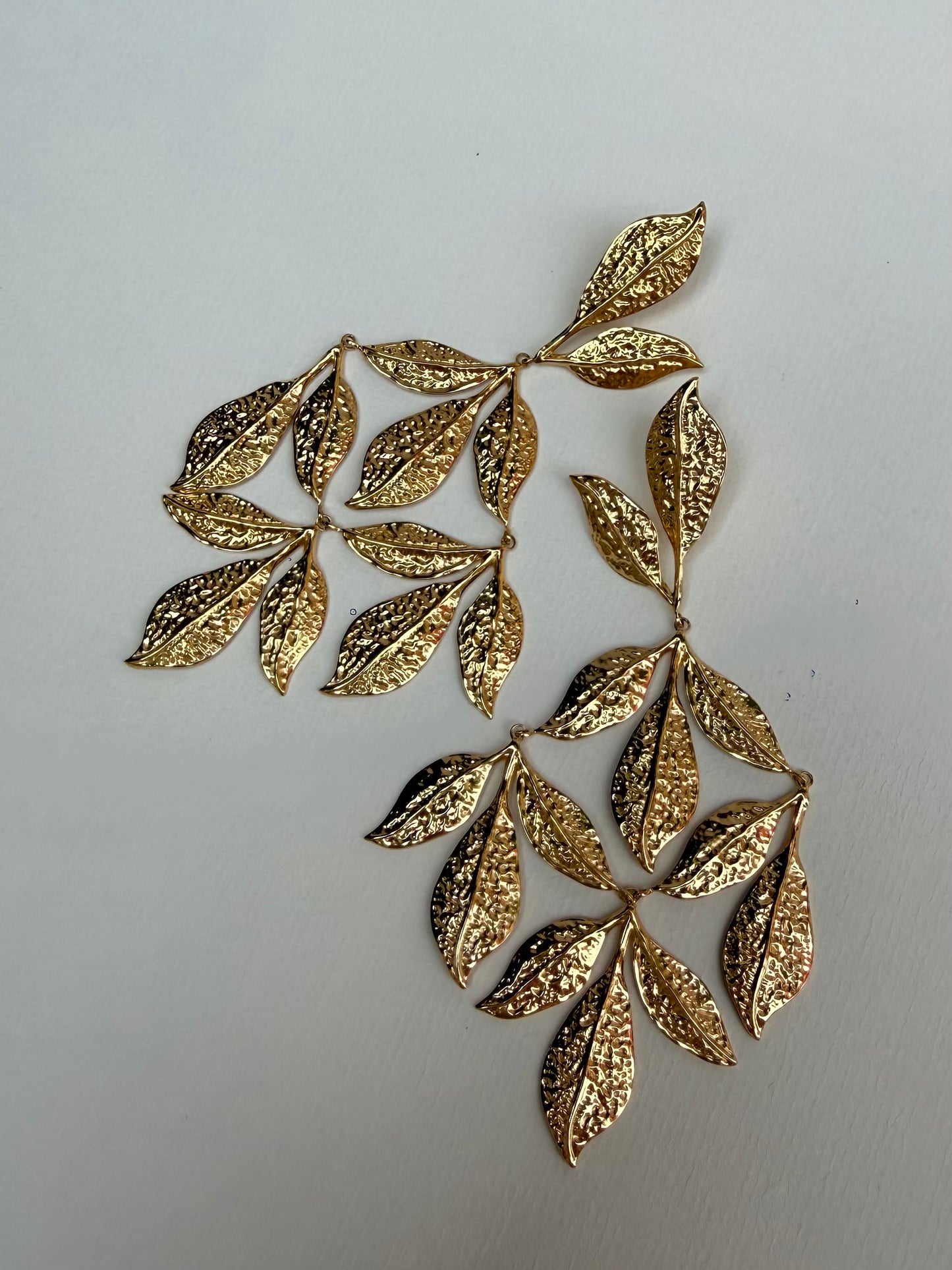 Boucles d'oreilles Feuillage doré