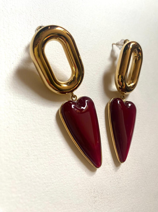 Boucles d'oreille Coeur Rita
