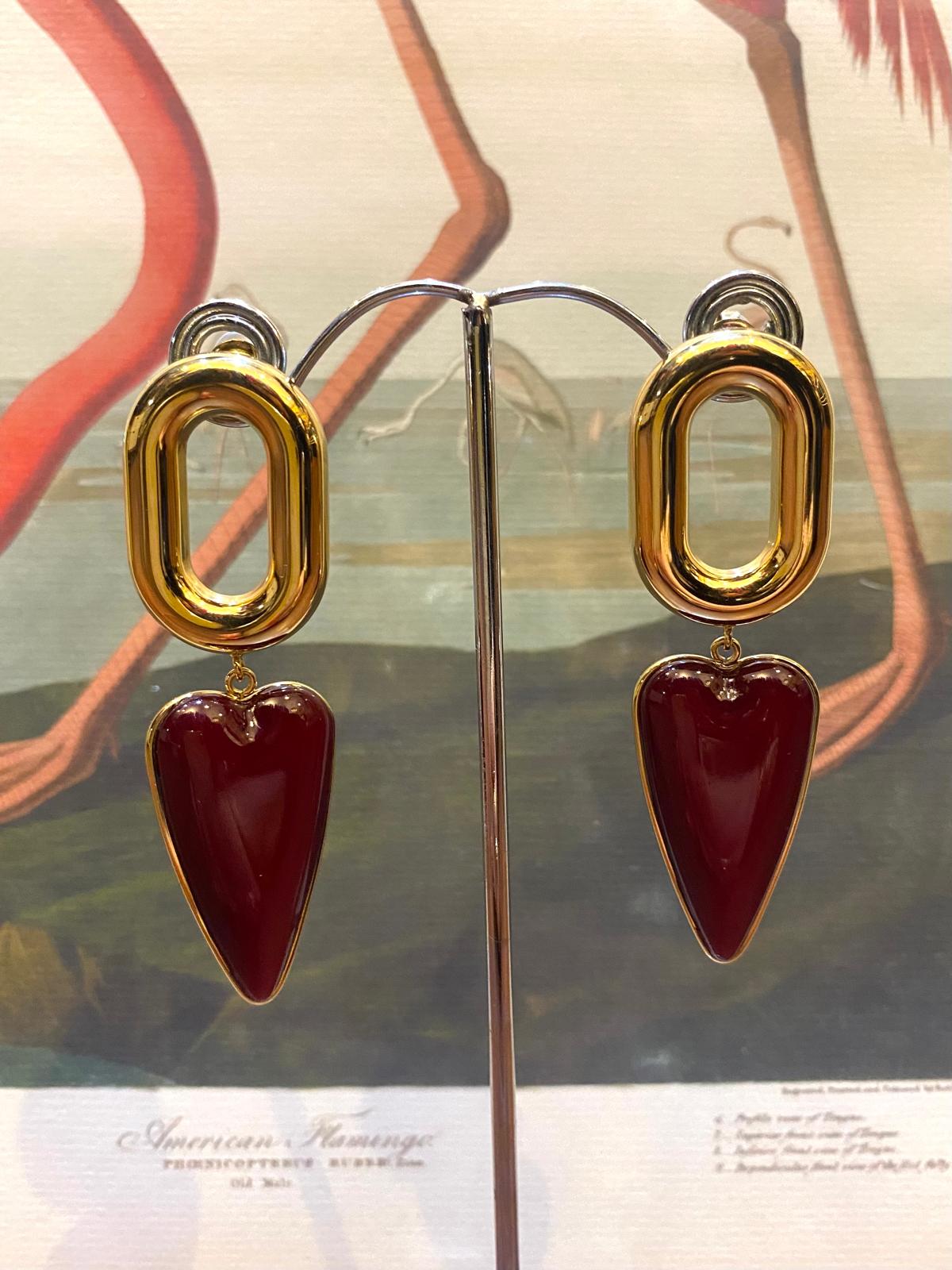 Boucles d'oreille Coeur Rita