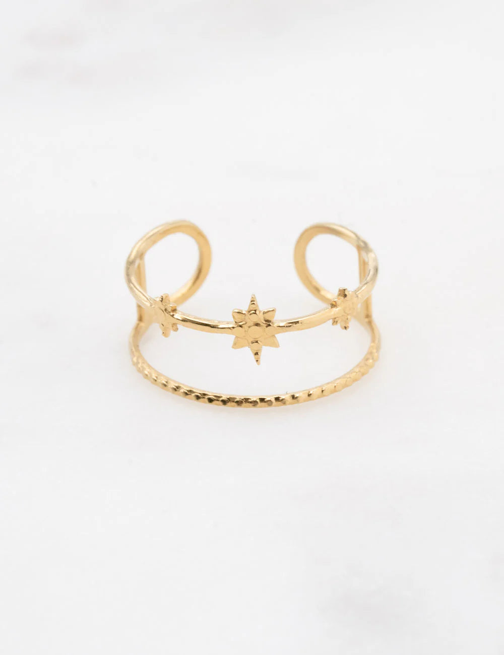 Bague double étoile