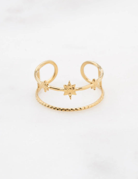 Bague double étoile