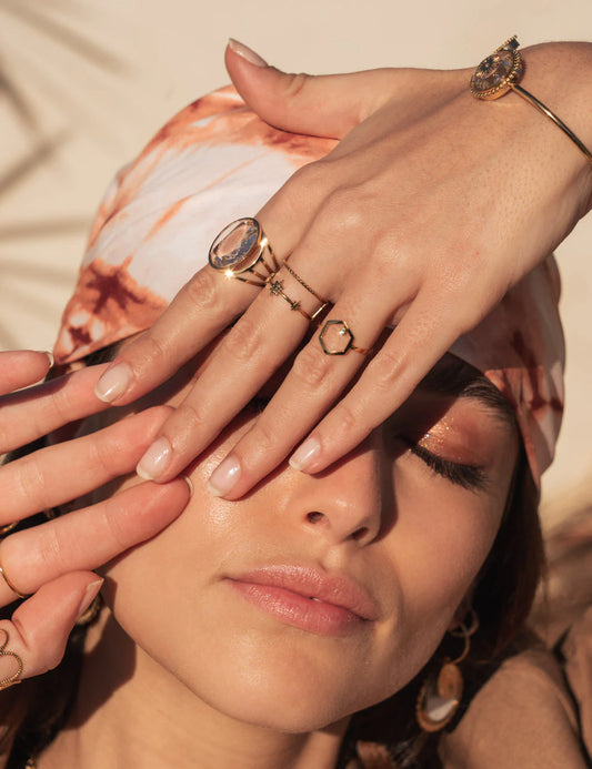 Bague double étoile