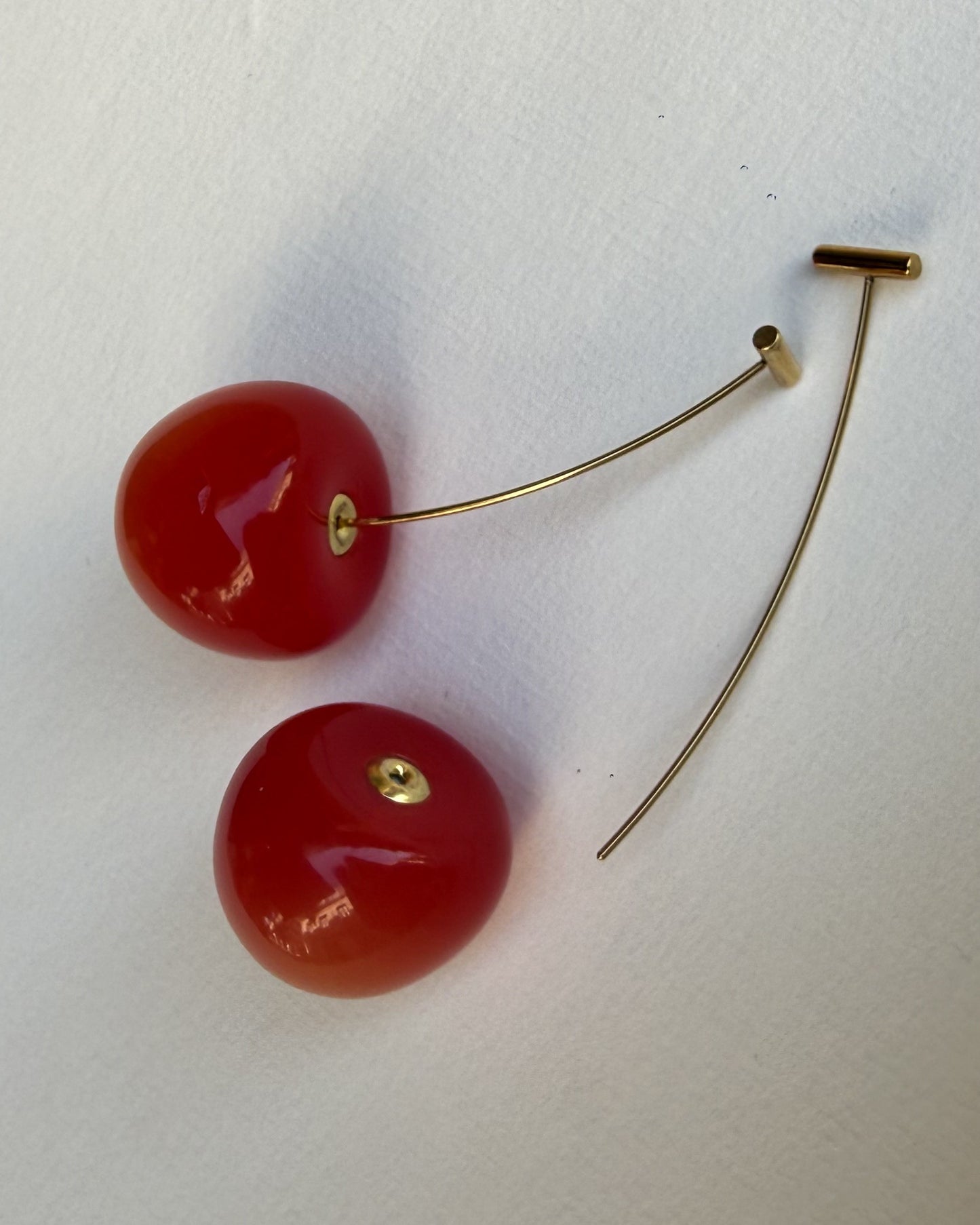 Boucles d'oreilles Cerise Rouge intence