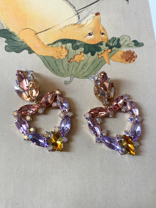 Boucles d'oreilles Diamants pastel