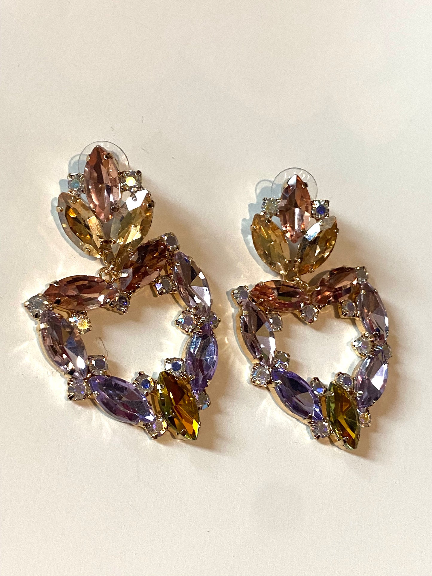 Boucles d'oreilles Diamants pastel