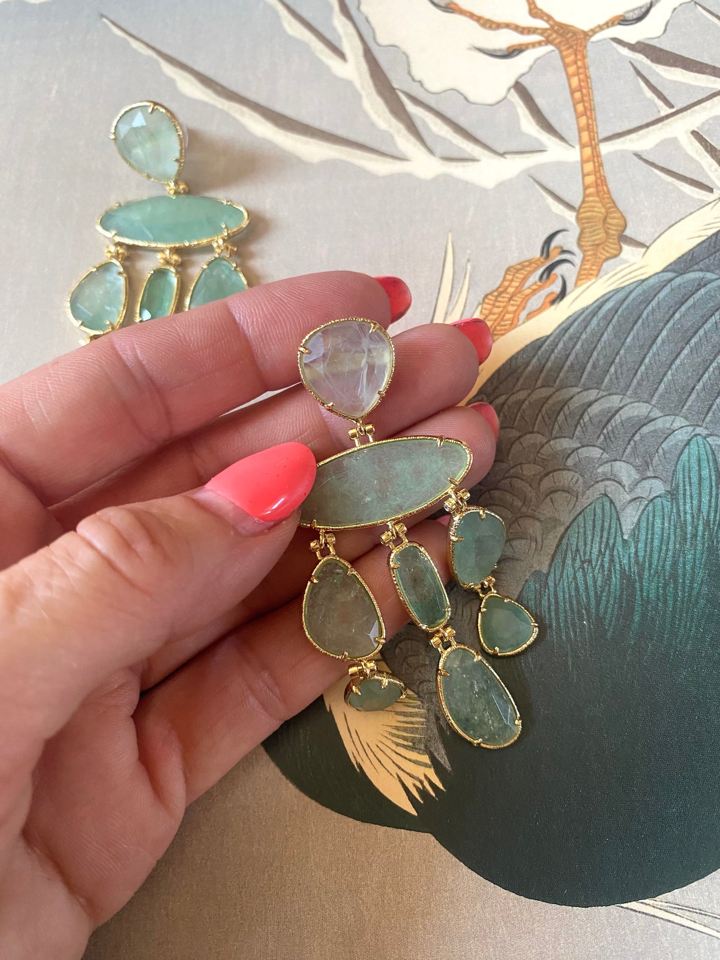 Boucles d'oreilles-pierres naturelles- Caterina