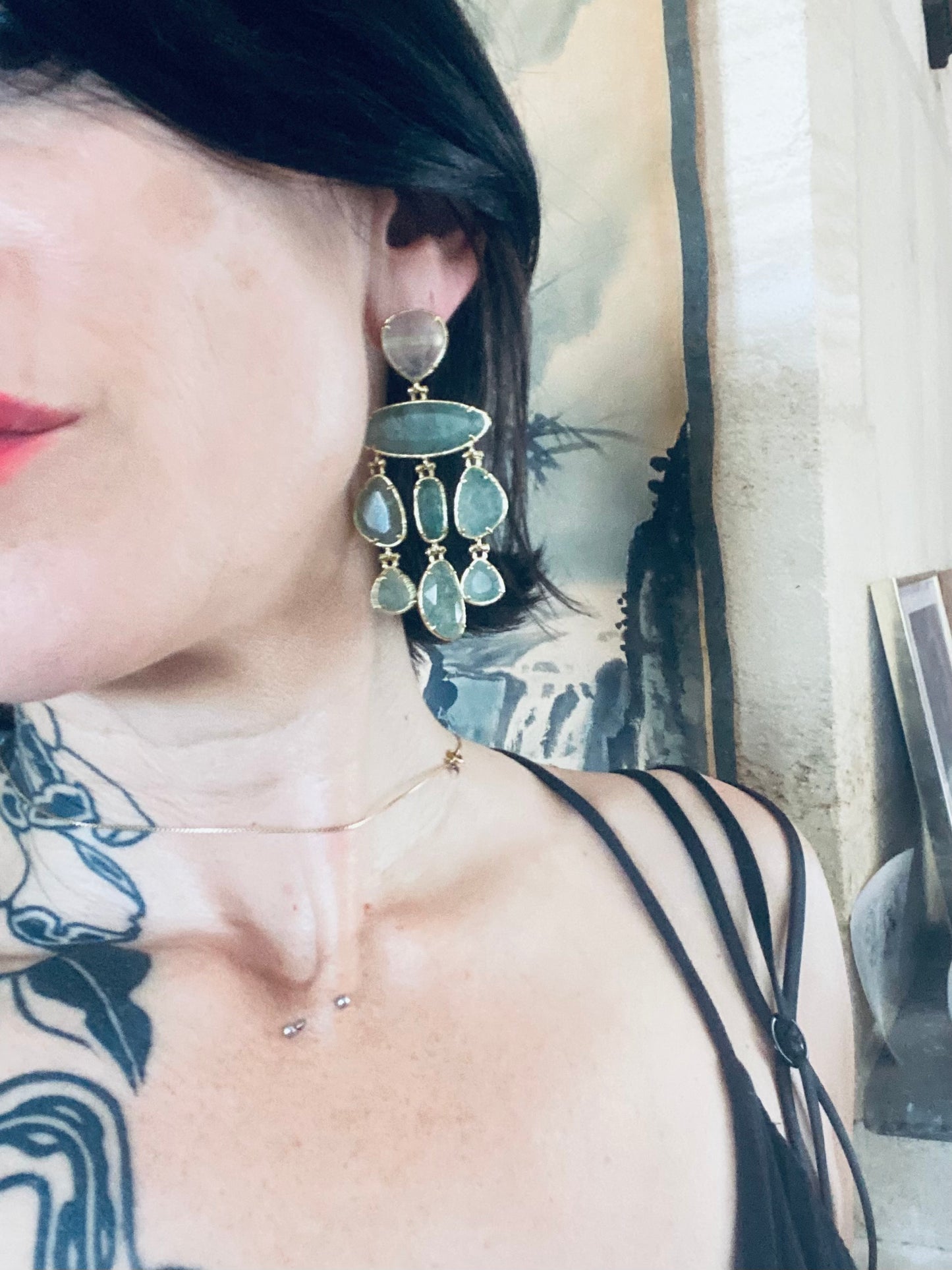 Boucles d'oreilles-pierres naturelles- Caterina