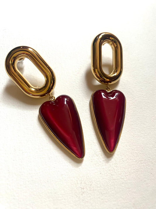 Boucles d'oreille Coeur Rita