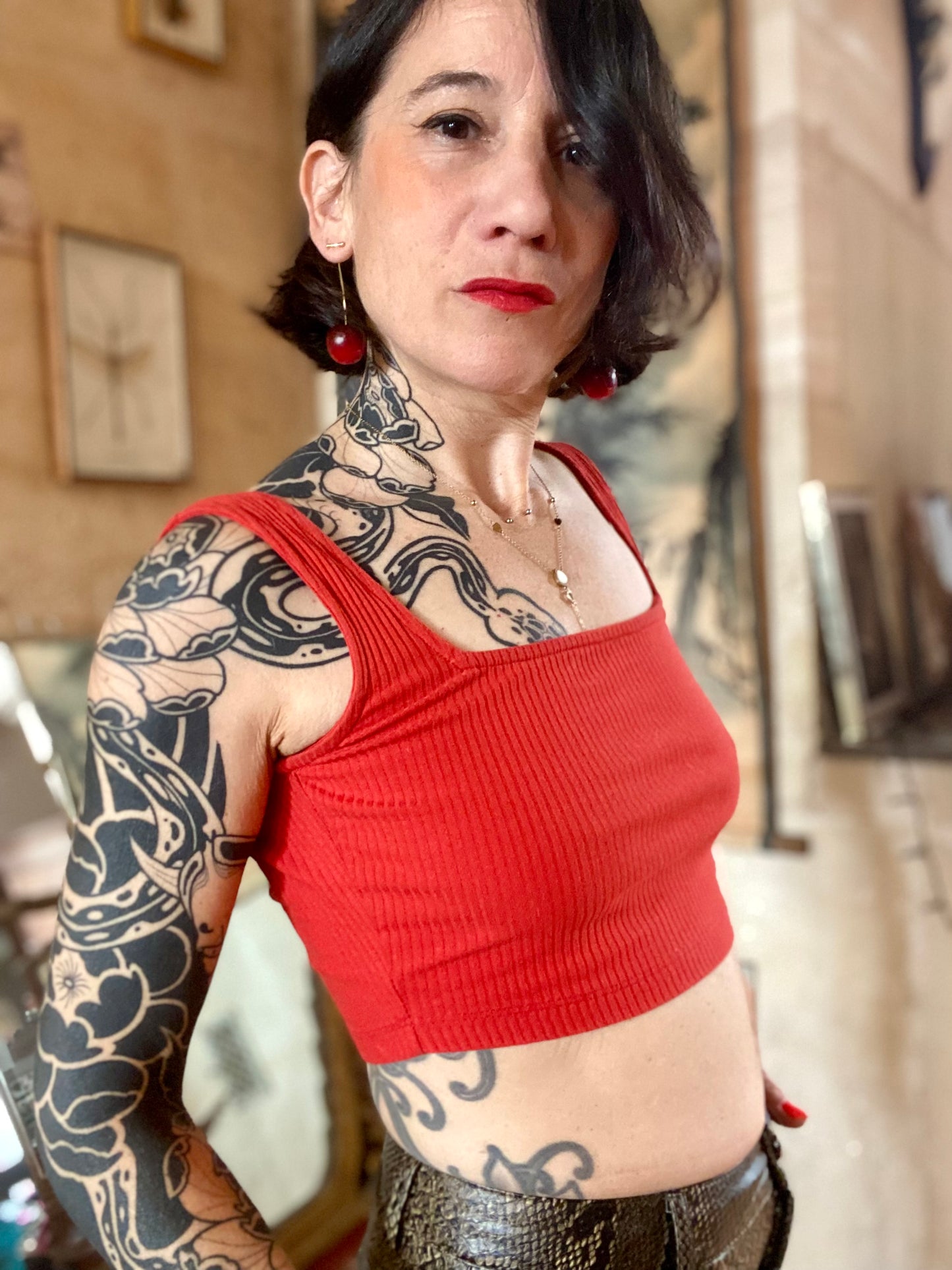 Boucles d'oreilles cerises translucides