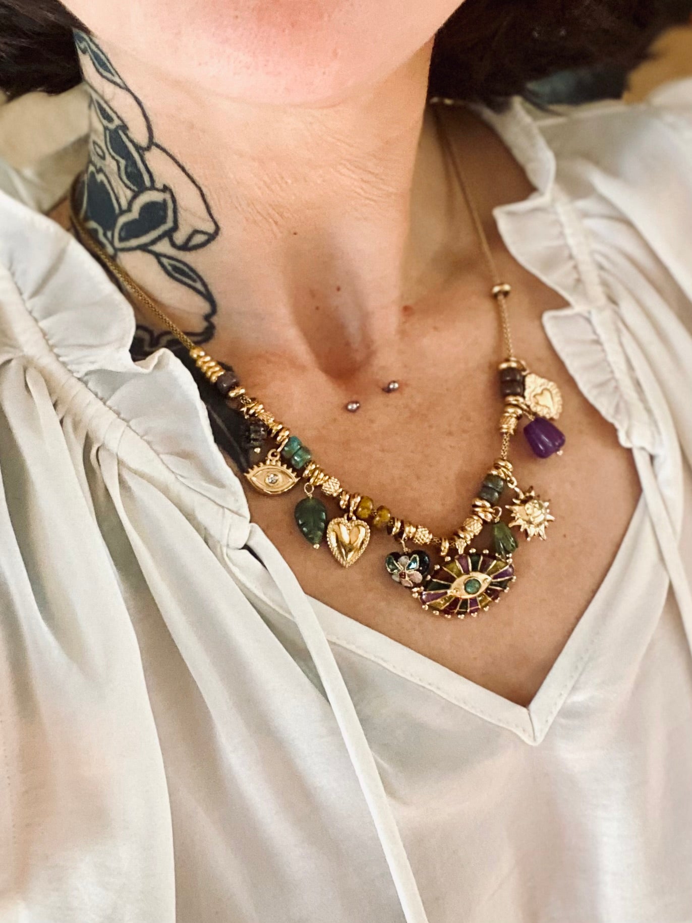 Collier pampilles oeil