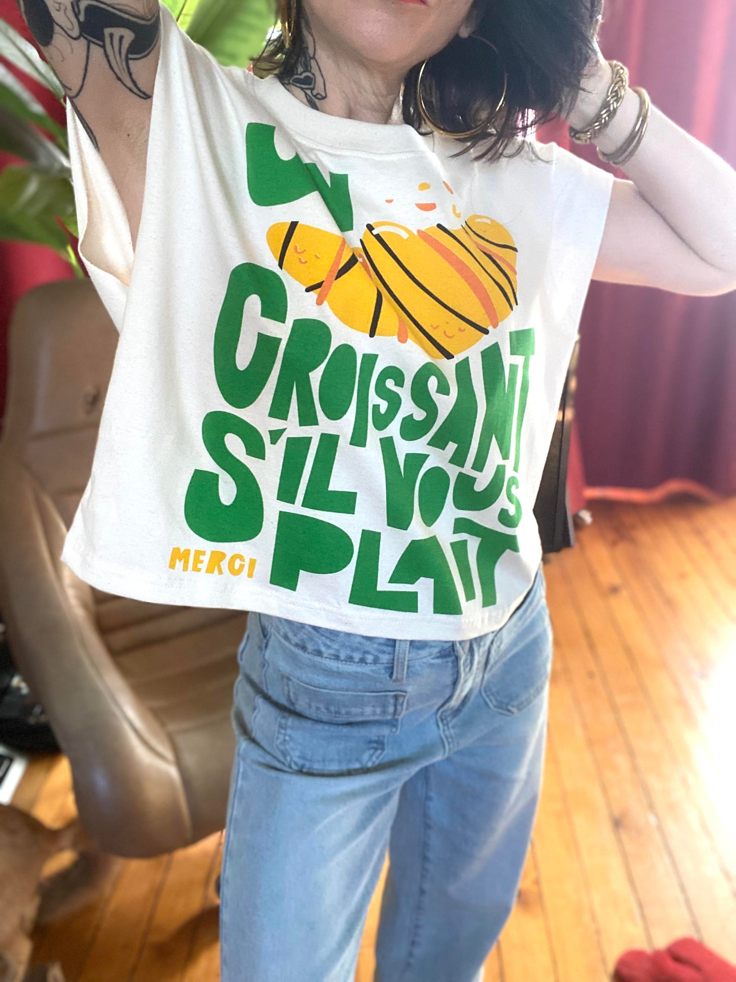 T-shirt croissant vert