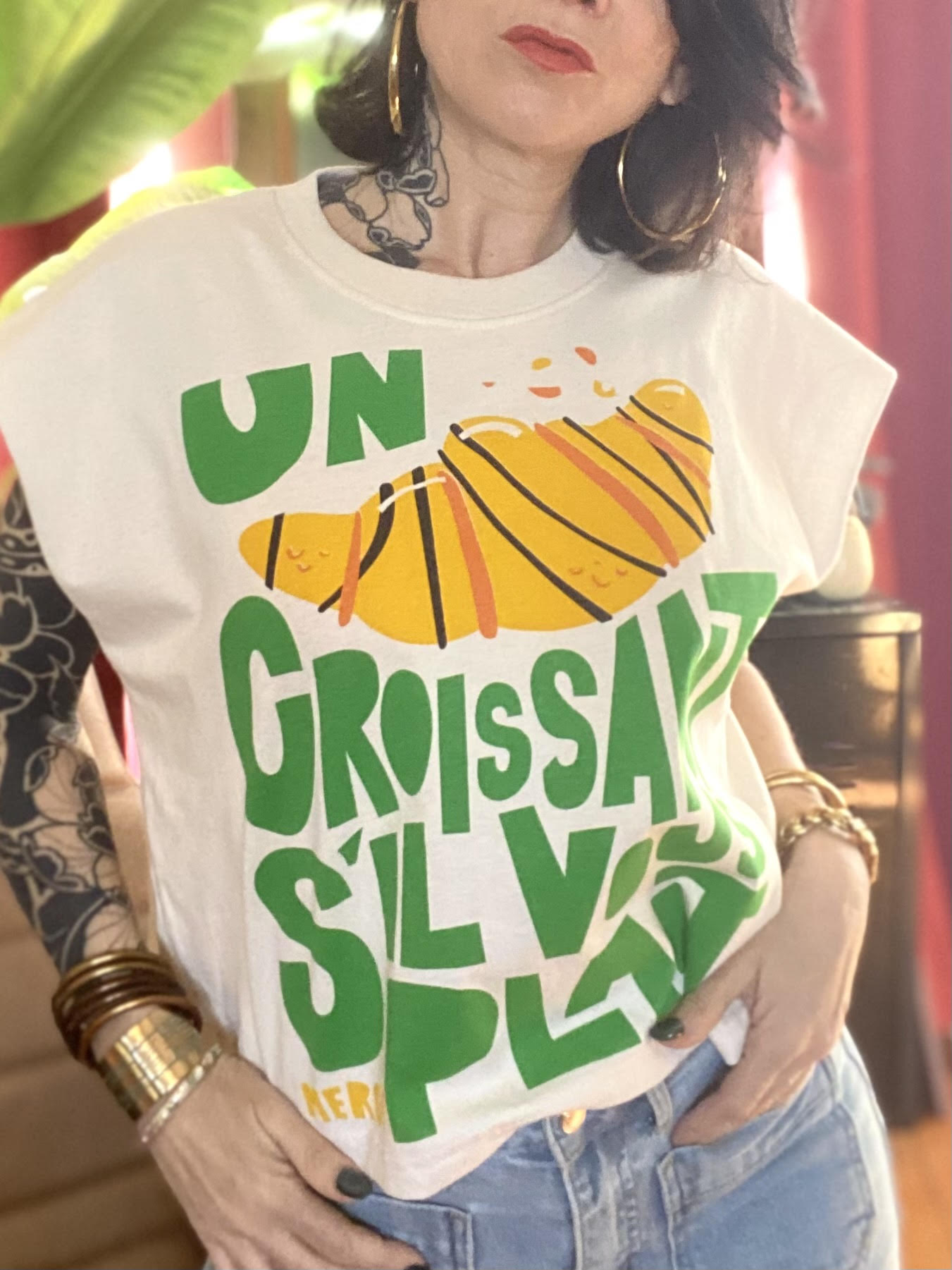 T-shirt croissant vert
