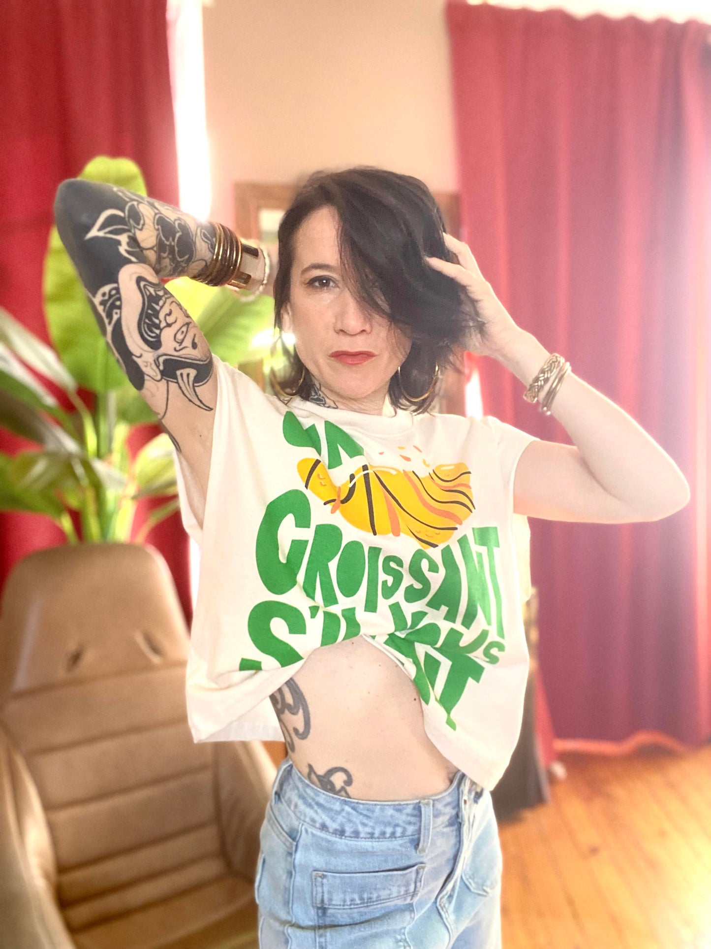 T-shirt croissant vert