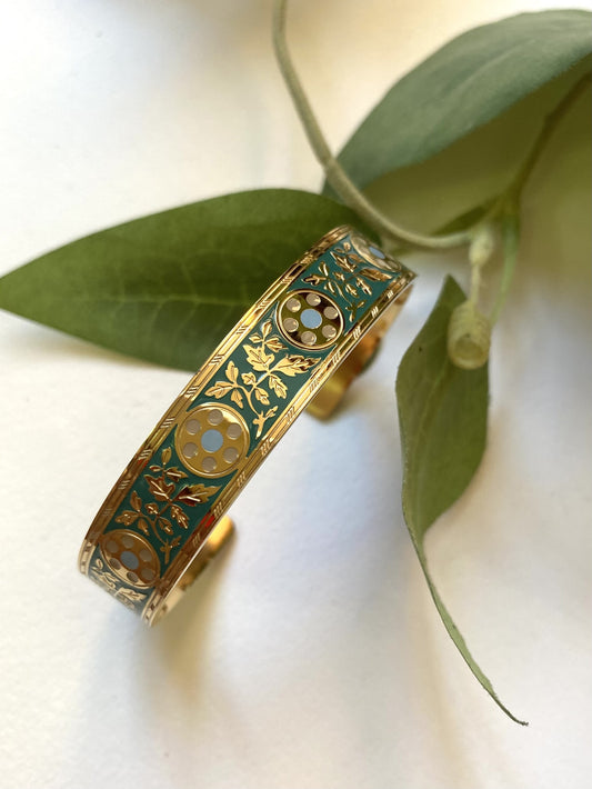 Bracelet Feuilles Vert