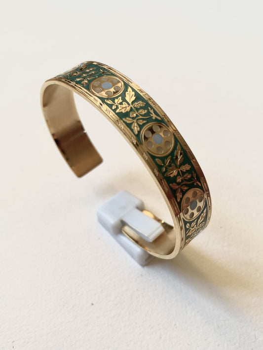 Bracelet Feuilles Vert