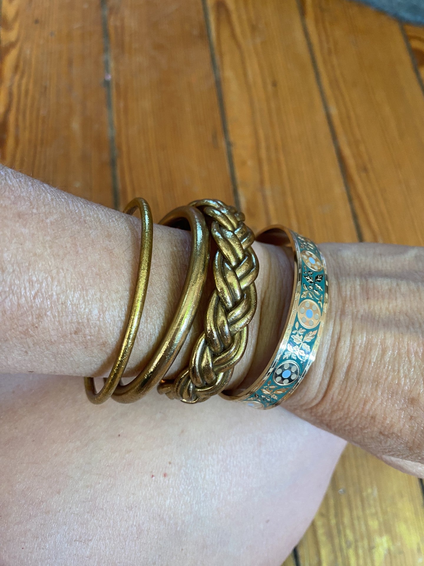 Bracelet Feuilles Vert