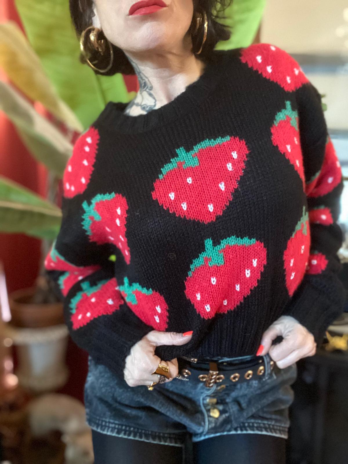 Pull Fraises rouges