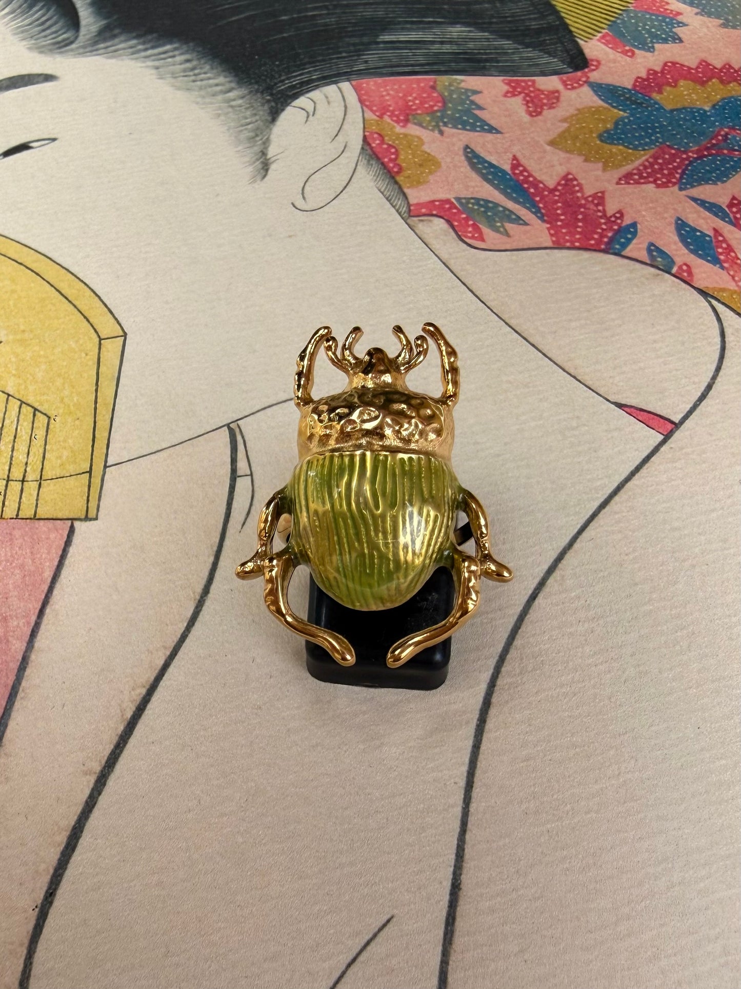 Bague Scarabée Dorée