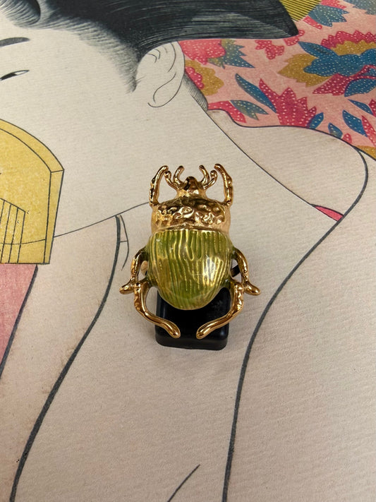 Bague Scarabée Dorée