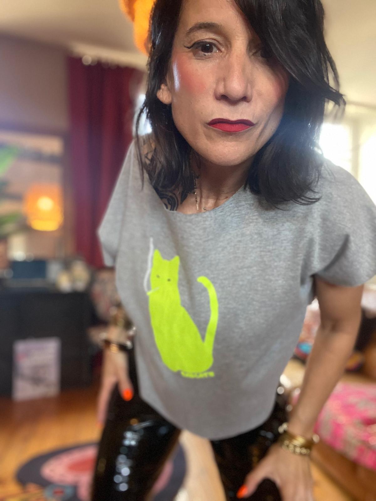 Top badcat jaune fluo