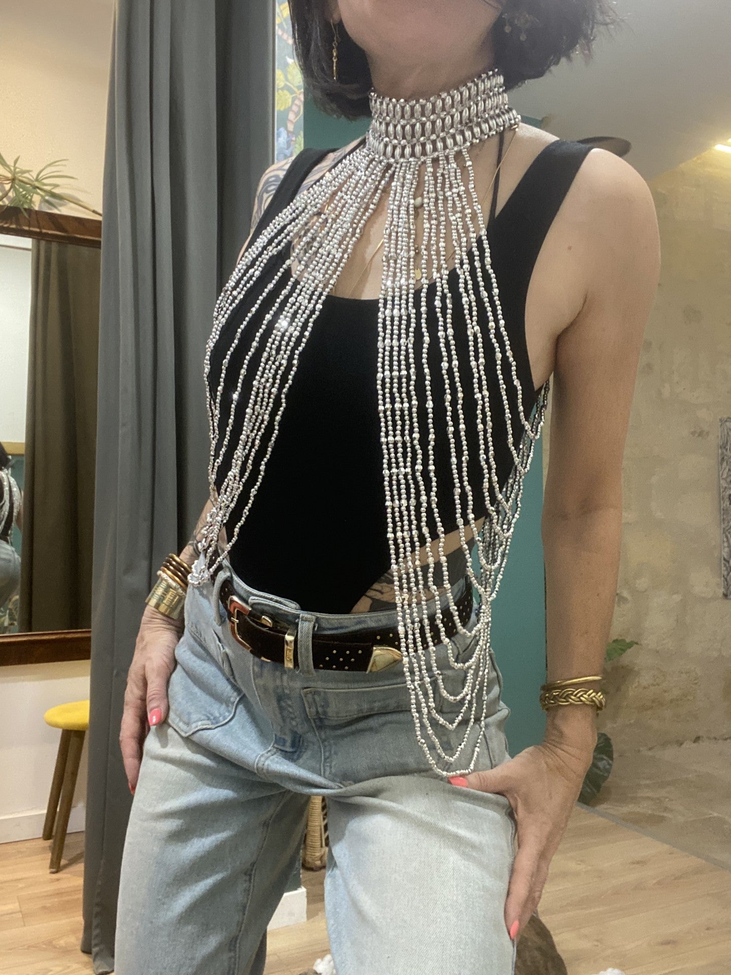 Collier fil argenté